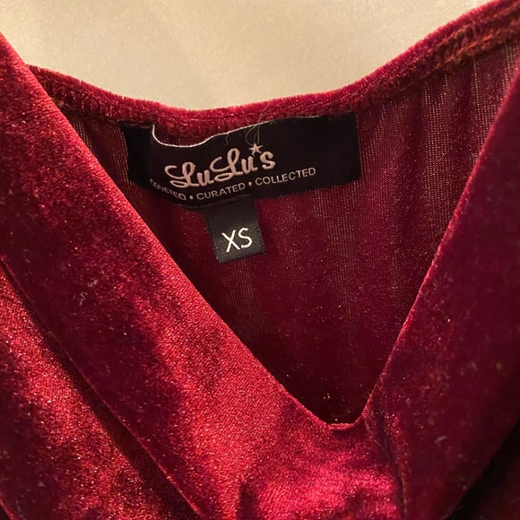 Lulu's Velvet Cowl Neck Midi Dress - Picture 4 of 4